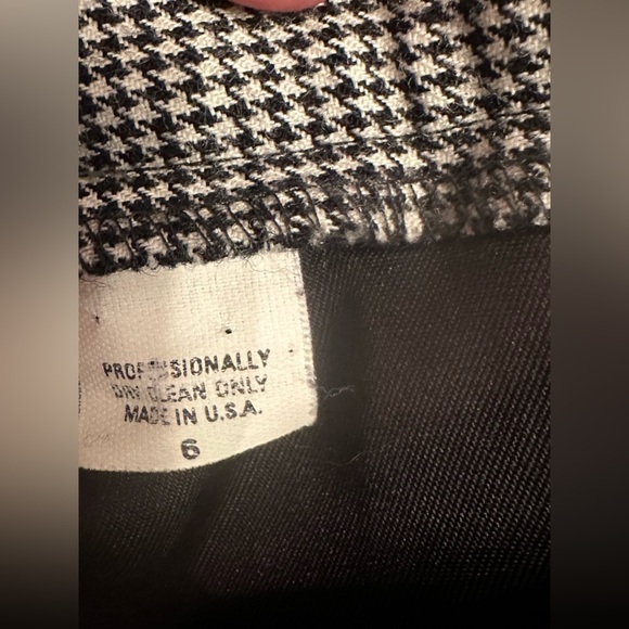 Mark Shale Vintage  Black and White Houndstooth Pencil Skirt Women's Size 6 - Picture 13 of 13